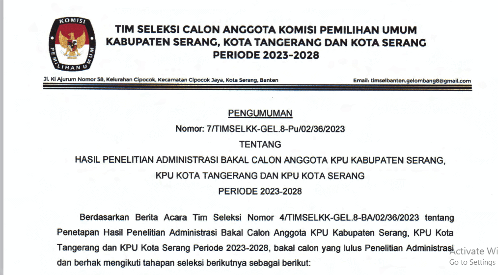 timsel calon anggota kpu